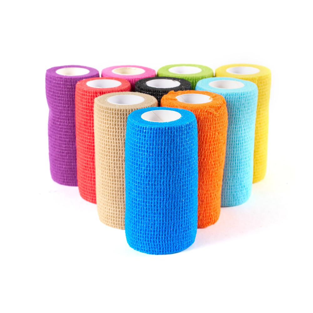 ATMUNGSAKTIVE ELASTISCHE SELBSTHAFTENDE BANDAGENROLLEN